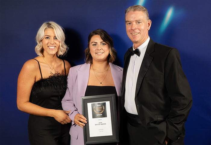 Staff from Milne Moser receive the Best Estate Agent in Cumbria award